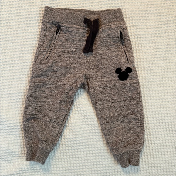 Disney Gray Kids Joggers with Black Mickey Accent