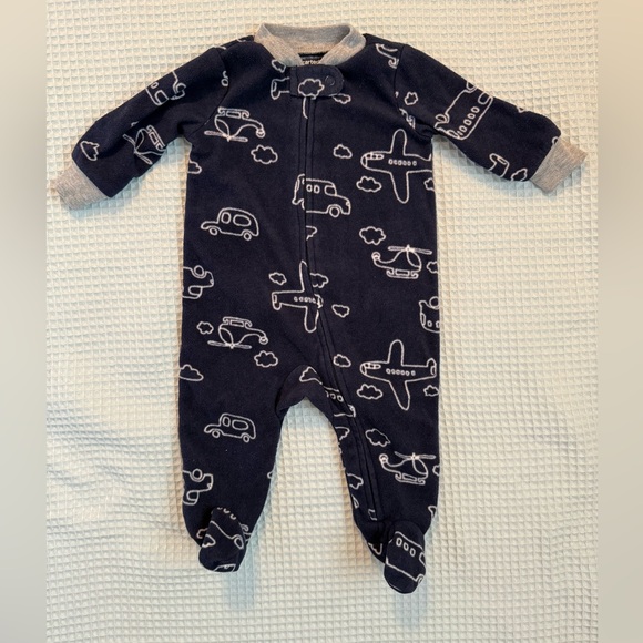 Carter's Navy Blue One Piece with Gray Accents