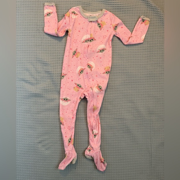 Star Wars Pink Baby Yoda Footie One Piece