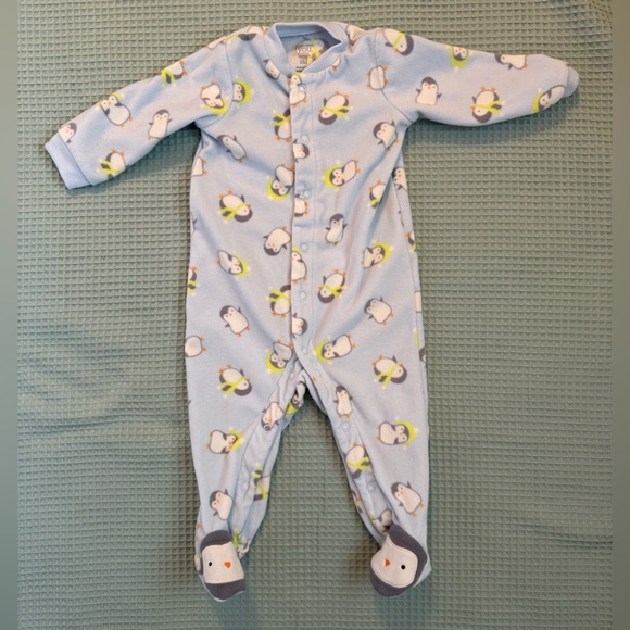 Carter's Blue Penguin Footed One Piece