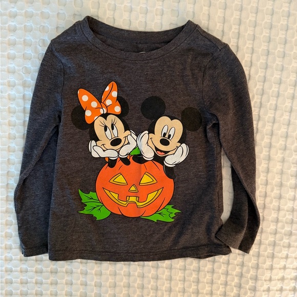 Old Navy Kids Halloween Mickey & Minnie Long Sleeve Tee - Dark Gray