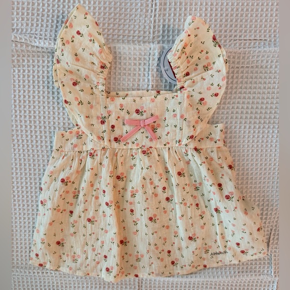 Floral Cream Tank Top for Kids
