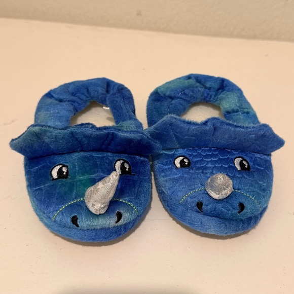 Blue Dinosaur Kids Slippers