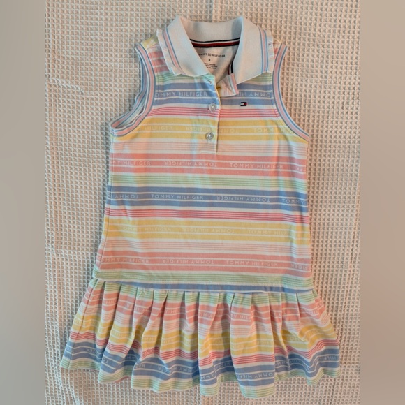 Tommy Hilfiger Kids' Pastel Striped Polo Dress