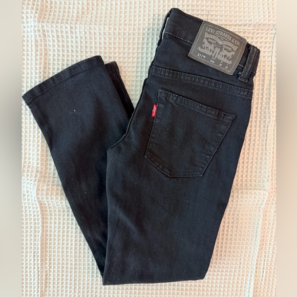 Levi's Children’s Slim Performance Straight Black Jeans