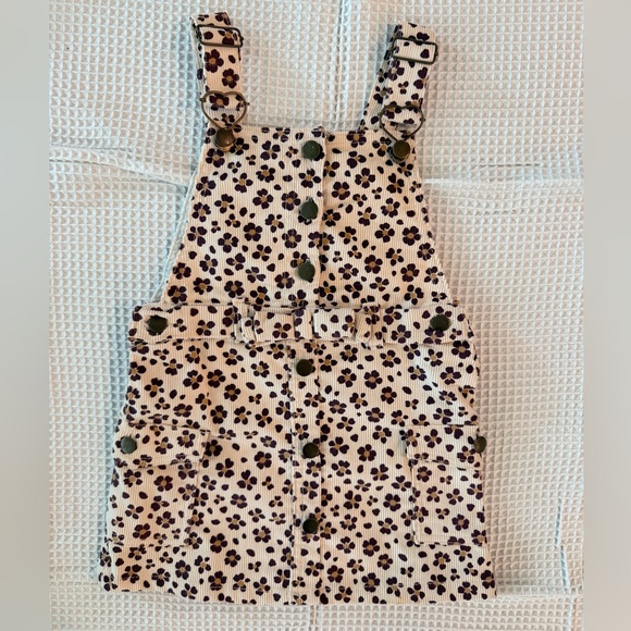 Floral Print Kids Overalls