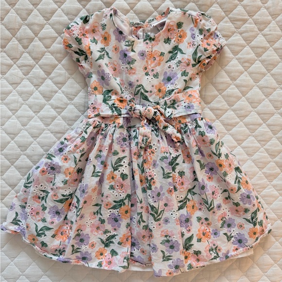 Little Lass Floral Dress - Pink, Purple, Green