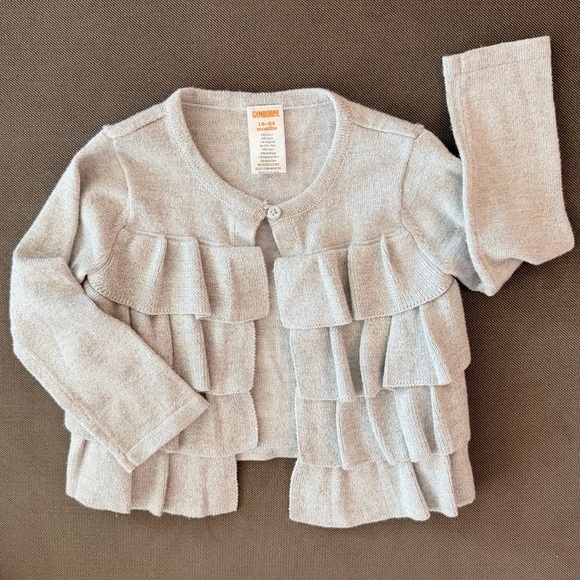 Gymboree Light Gray Ruffled Sweater