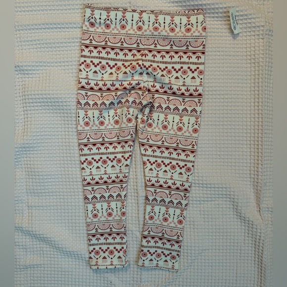 Red and White Patterned Leggings