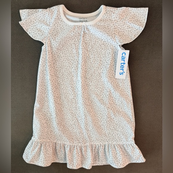 Carter's White and Gray Leopard Print Outfit