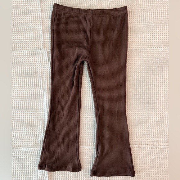 btween Chocolate Ribbed Kids Leggings NWOT