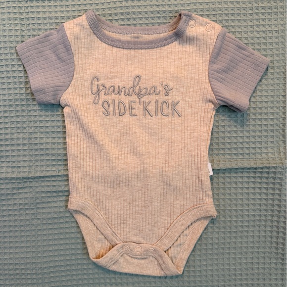 Tahari Kids Bodysuit in Cream and Gray