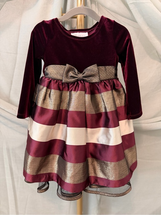 Bonnie Jean Burgundy Toddler Dress Top