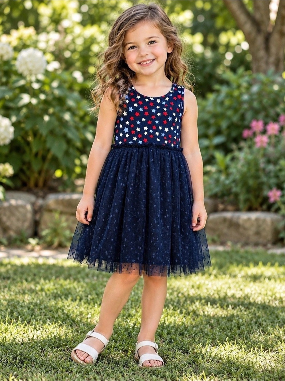 Celebrate! Patriotic! Girls Size 5T Star Dress