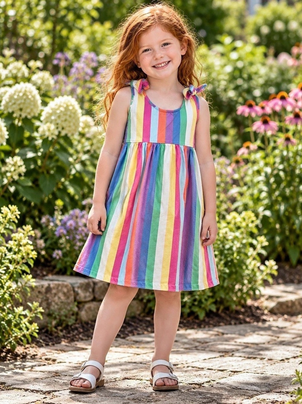 Garanimals Toddler Girl Printed Jersey Tank Dress, Multicolor, 5T