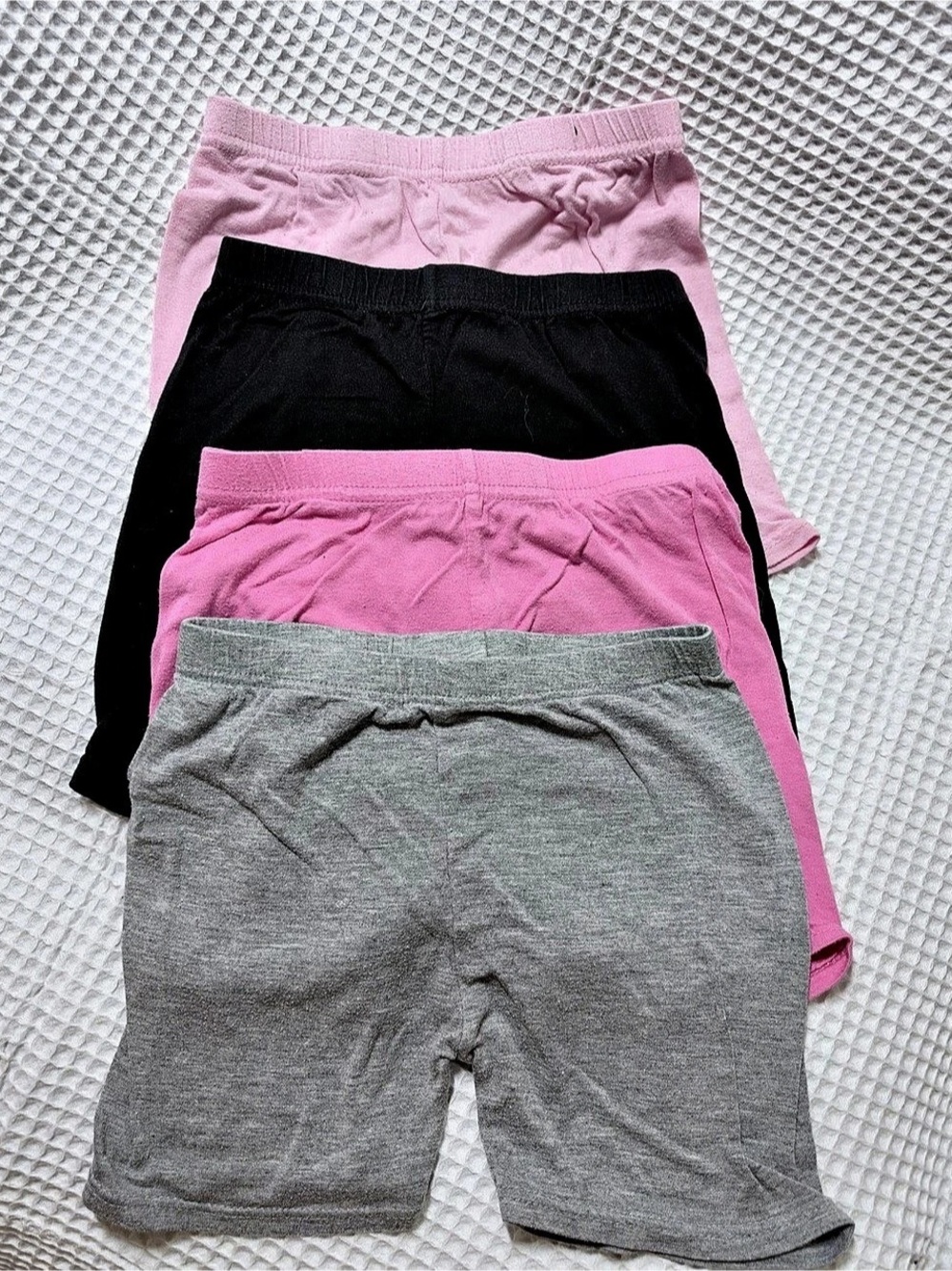 Kids Shorts 4-Piece Bundle Pink, Gray & Black