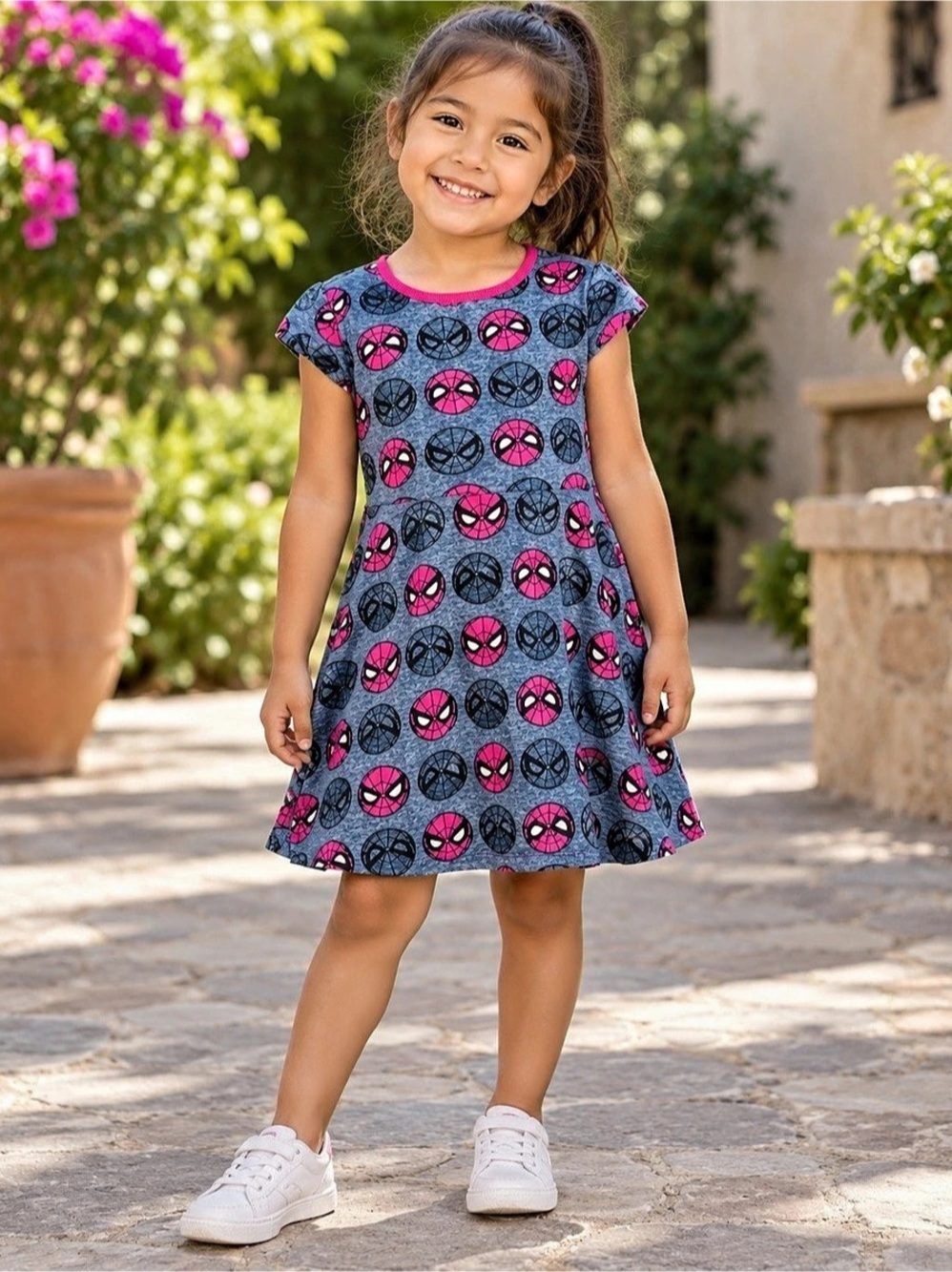 Marvel Comics Spider-Man Allover Print Skater Dress Girls 5T