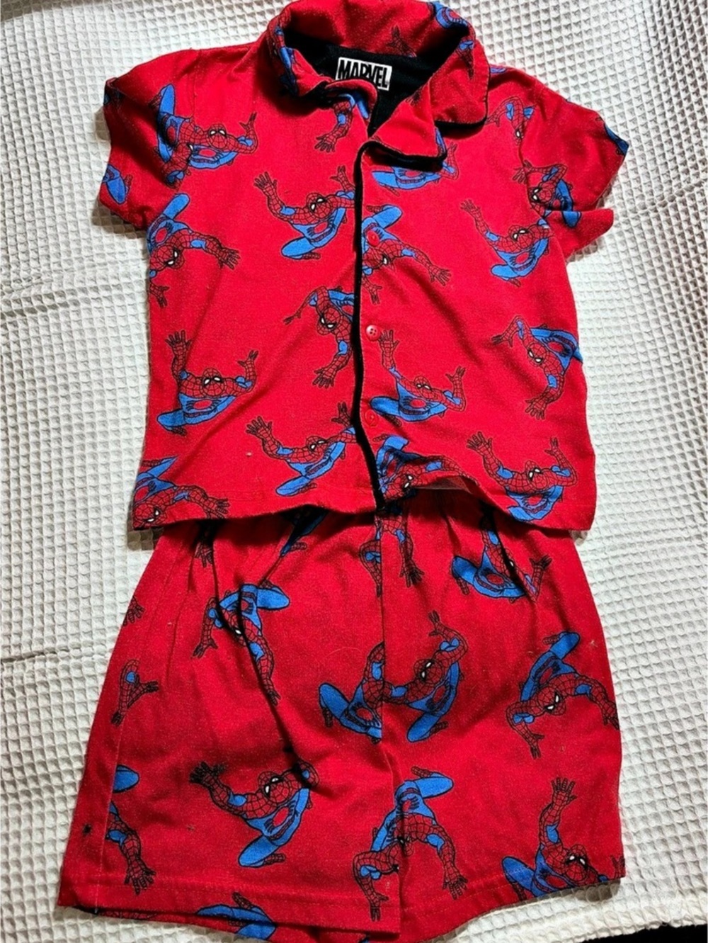 Marvel Spider-Man Short Sleeve Button-Up Pajama Set 5T