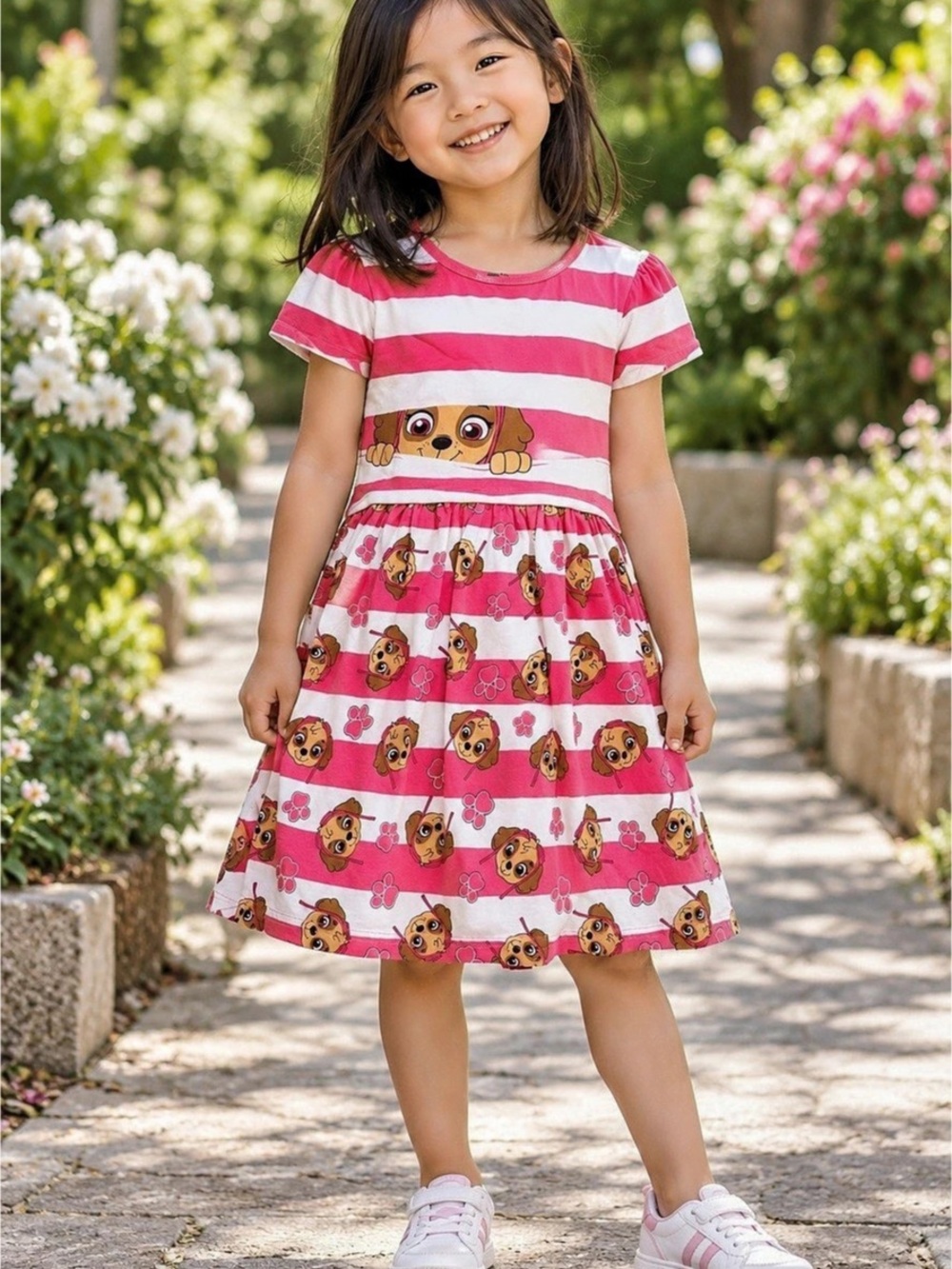 Nickelodeon Paw Patrol Skye Dress Girls 5 Pink & White