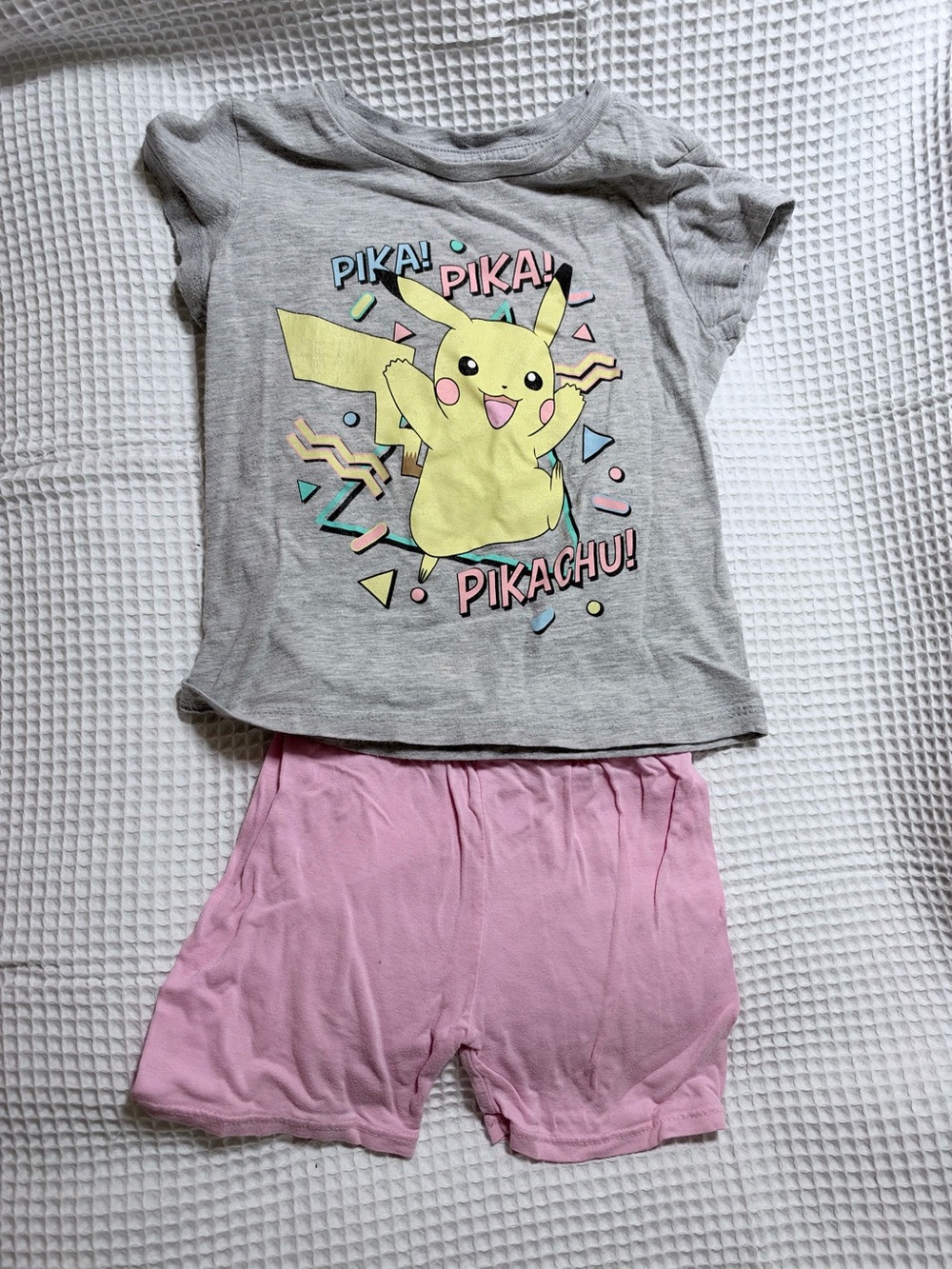 Pokemon Pikachu Girls Set Gray & Pink Size XS (6/6X)