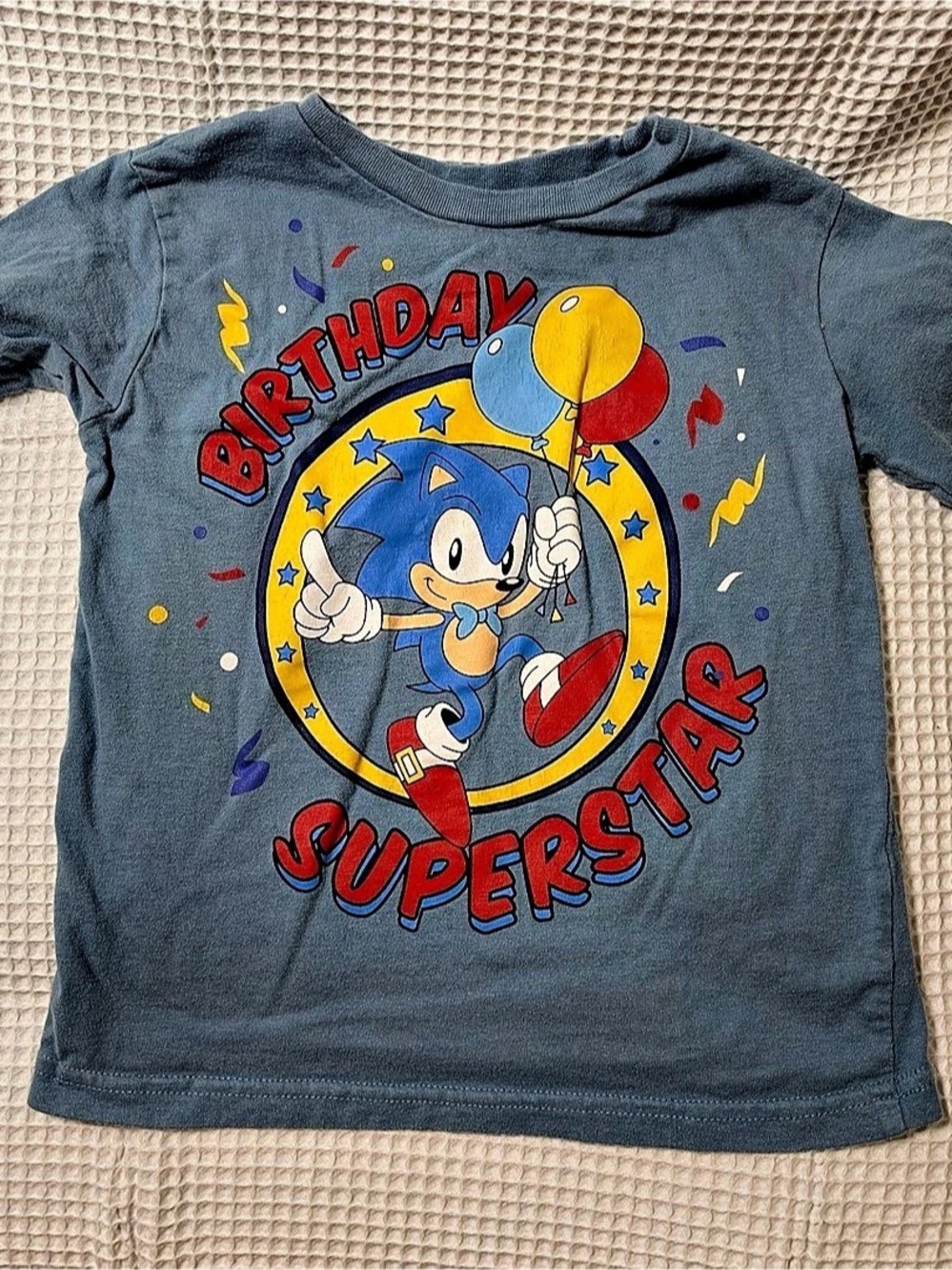 Sonic the Hedgehog Birthday Superstar T-Shirt Size 4